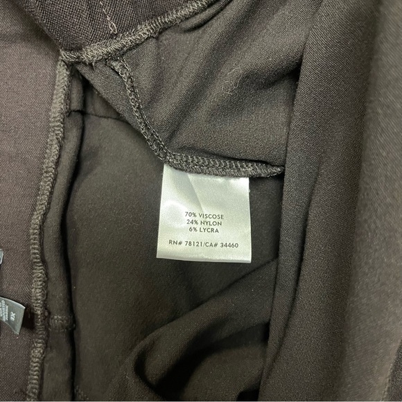 Eileen Fisher Pants Women's Size 1X Dark Brown Wide Leg Flowy Stretch Viscose - Picture 8 of 8